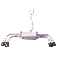 Système d'échappement sport en acier inoxydable 304 avec silencieux central à clapets, double valve et quatre sorties pour BMW X3 X4 F25 (2010-2017)