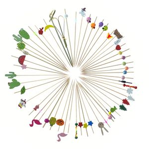 Animal Shape Bamboo Skewers 2.0mm-3.0mm Paper Label <b>Easter</b> Decoration Party Supplies - Product Image 2