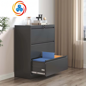 Black <b>Metal</b> Lateral 3 Drawer Hanging <b>File</b> <b>Cabinet</b> with Lock Office Document Drawer Storage Steel Filing <b>Cabinet</b> for Sale - Product Image 1