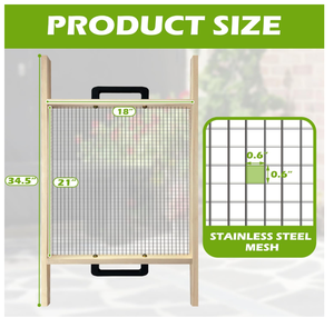 Tamiz de tierra grande personalizado para jardín, para tamizar tierra, lombrizas, hojas, sustrato, arena y grava, tipo carretilla y manual - Product Image 3