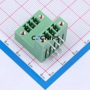 KF2EDGRTM-3.5-2*3P Plug-in Terminal Block Bent Lead Through Hole,P=3.5mm Board-to-Board / Socket Closed Screw Fixing 2x3P 3.5mm - Product Image 1