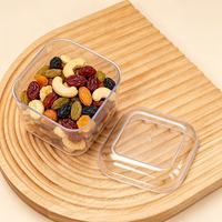 Boîte d'emballage carrée en PS de 1 mm d'épaisseur, de qualité alimentaire, scellée, résistante à l'humidité, pour la conservation du petit pain français JNH-006