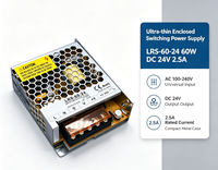 Alimentation à découpage DC 24V 2.5A 60W ultra-mince, transformateur AC-DC encastré CE RoHS pour l'automatisation industrielle et les bandes LED