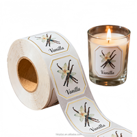 Etiquetas Adhesivas Personalizadas de Papel con Lámina Dorada de Lujo, Resistentes al Agua y a la Temperatura, para Manualidades, Marcos de Fotos, Aromatizadas