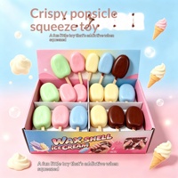 Jouet Squishy Créatif Transfrontalier Nouveau : Coque Croustillante de Glace Simulée, Imitant les Friandises Glacées, Texture Satisfaisante et Croustillement Agréable