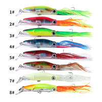 Grosir umpan Jig plastik keras 14CM 40G dengan rok panjang umpan renang untuk memancing air asin air tawar