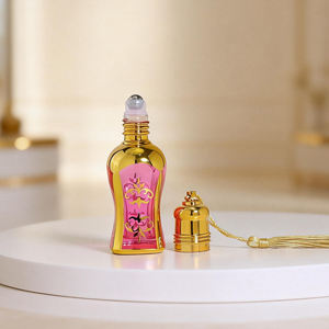 น้ำหอมอัตตาร์อูด ขนาด 12 มล. ขวดพร้อมฝาปิดแบบพู่ห้อย ขวดน้ำหอมแฟนซีขนาด 12 มล. หัวลูกกลิ้งโลหะ - Product Image 6