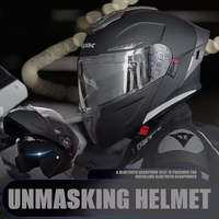 Nouveau casque de moto modulaire rabattable en ABS/PP/PC, certifié DOT, accessoires de course et de conduite