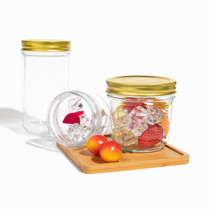 CE FCC ROHS Certified 350ml 500ml Clear Food Grade Glass Jar Airtight Leak Proof Heat Resistant Anti Drop <strong>Stackable</strong> Glass Bottle - Product Image 4