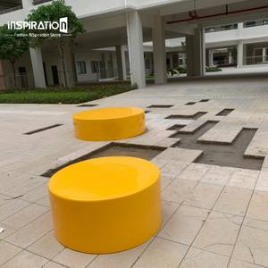 Seduta Pubblica in Vetroresina per Esterni, Sedia <span class=keywords><strong>da</strong></span> Strada, Seduta <span class=keywords><strong>da</strong></span> Giardino e Patio con Struttura in Acciaio - Product Image 4