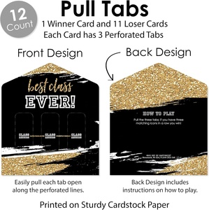 Personalizado Juego de Fiesta de Acción de Gracias Pickle Cards Pull Tab Card Gold Pattern Break Open Pickle Cards Share Pull Tabs - Product Image 2