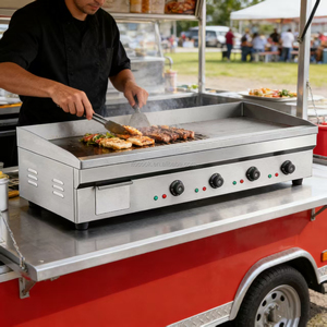 เตาไฟฟ้าแบบตั้งโต๊ะ ราคาโรงงาน แผ่นเรียบเคลือบสารกันติด สำหรับย่างเบอร์เกอร์ <span class=keywords><strong>ไส้กรอก</strong></span> เป็นมิตรกับสิ่งแวดล้อม - Product Image 2