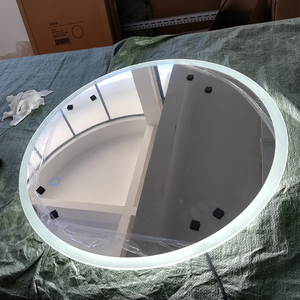 Banyo kullanımı için LED aydınlatma dokunmatik aktif tasarım ile akıllı kapalı yuvarlak makyaj makyaj masası aynası