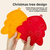 Tapis de léchage en silicone à alimentation lente avec ventouses, anti-étouffement et anti-déversement, pour l'apprentissage des chiens et des chats, Cadeaux de Noël