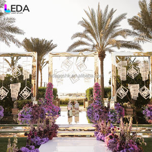 LEDA New Wedding Props Stainless Steel Mirror square Background Decoration for wedding party - Product Image 1