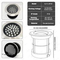 Projecteur LED RGB enterré haute puissance IP66 étanche à angle réglable avec capteur de lumière pour usage extérieur