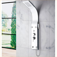 Système de douche de bain intelligent jets de spa cascade tours de colonne en acier inoxydable 304 pour hôtels salle de bain motifs de pulvérisation de massage par la pluie
