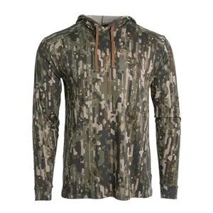 Sweat-shirt à capuche en bambou à imprimé de camouflage forêt, chemises de pêche à manches longues, vêtements de plein air pour la chasse