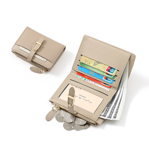 Portefeuille court pour <span class=keywords><strong>femme</strong></span> TAOMICMIC 2025 en <span class=keywords><strong>cuir</strong></span> PU épissé, portefeuille haut de gamme à deux volets, portefeuille simple et élégant - Product Image 4