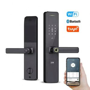 Serrure de porte extérieure intelligente électronique YGS pour la maison, avec empreinte digitale, code et carte RFID - Product Image 1