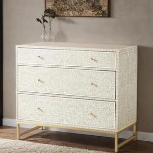 Unité de tiroir en incrustation d'os de haute qualité avec travail d'incrustation décoratif pour un style d'intérieur haut de gamme disponible à prix réduit - Product Image 1