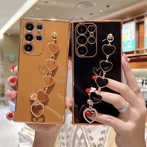 Custodia per Telefono con Braccialetto a Cuore, Elettroplaccata in TPU Morbido, alla Moda, per <span class=keywords><strong>Samsung</strong></span> Galaxy A12 A13 <span class=keywords><strong>A52</strong></span> A53 5G, <span class=keywords><strong>Cover</strong></span> Antiurto - Product Image 1
