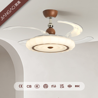 Nouveau ventilateur de plafond rétractable de 42 pouces de style chinois avec motif en bambou, lumière LED à intensité variable, lustre pour salle à manger, décoration de la maison