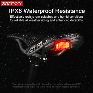<span class=keywords><strong>Selle</strong></span> de vélo Gaciron CP-150 imprimée en 3D avec feu arrière intelligent intégré, soutien confortable zoné, base en nylon, siège de cyclisme - Product Image 6