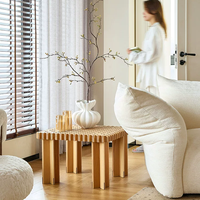 Table basse en bois japonaise, design carré classique, tables centrales durables, tables basses pour salon