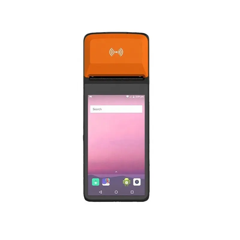 Alta calidad NFC 4 Core Wifi impresora escáner de código de mano móvil Android Pos bajo precio Terminal máquina Punto de Venta sistemas