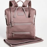Sac à dos à langer grande capacité pour femme, style anglais, avec sangles de chariot, matelas à langer personnalisé en néoprène imperméable, tendance et portable pour le voyage