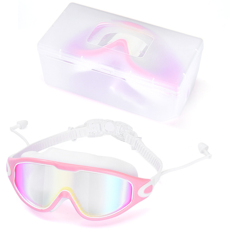 Étui à lunettes électrolytique irisé rose et blanc