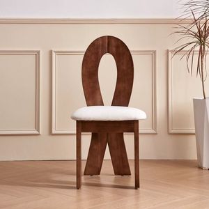 Chaise de salle à manger moderne en bois massif style Wabi-sabi, dossier <span class=keywords><strong>sirène</strong></span>, mobilier écologique pour salon et bureau à domicile ZN 561 - Product Image 5
