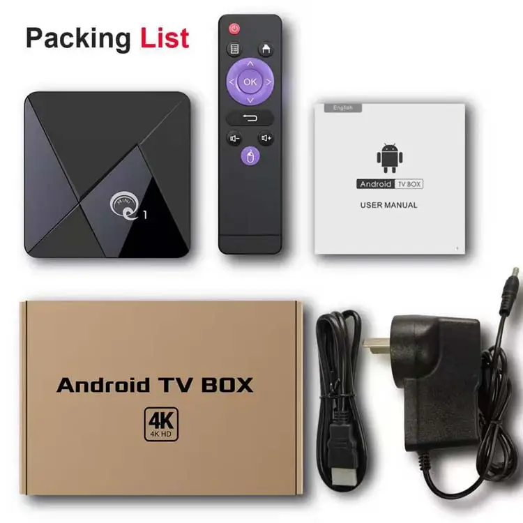 Network player wifi tvbox 1G+8G 2G+16G Mini Q1 network set top box Android 7.1 HD TV box