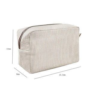 Borsa Cosmetica GALAXY per Donna, Custodia Quadrata per Trucchi con Chiusura a Cerniera, Motivo Candy, Manico Morbido, Materiale Seersucker - Product Image 4