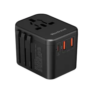 Wontravel adaptor pengisi daya USB ganda, pengisi daya Cepat PD 20W, adaptor pengisi daya dinding Universal, adaptor perjalanan 20W