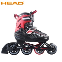 Patins à roulettes réglables de niveau 4 HEAD Professional pour garçons - Patins à roulettes pour sports de plein air pour garçons - Patins à roulettes à grande vitesse pour extérieur