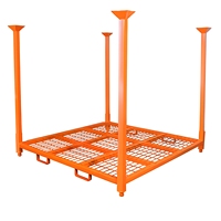 Étagère de stockage de palettes en acier léger à quatre poteaux, personnalisable, 5 niveaux réglables, revêtement en poudre anti-corrosion