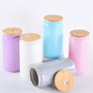 Glossy Colored Colorful Solid Color 16Oz Beer Soda <b>Plastic</b> Can With <b>Plastic</b> Lid - Product Image 2