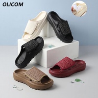 Sandales de plage OLICOM pour femmes, design tendance, avec soutien de la voûte plantaire réglable, semelle épaisse antidérapante, pour l'extérieur et les occasions décontractées