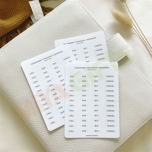 Etiquetas Adhesivas Blancas Personalizadas con Impresión <span class=keywords><strong>de</strong></span> Tinta Negra Minimalista Transparente, Etiquetas <span class=keywords><strong>de</strong></span> Llamada, Plazo <span class=keywords><strong>de</strong></span> Pago, Compra, Cancelación para <span class=keywords><strong>Organizador</strong></span> - Product Image 4