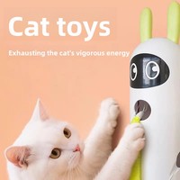 Jouet intelligent pour chat Caterpillar, bâton interactif automatique réaliste, sucette lapin, petit, blanc, écologique, coffret cadeau