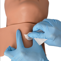 Simulador de Cricotirotómia para Práctica de Incisión y Sutura, Modelo Avanzado para Simulación de Punción de la Membrana Cricotiroidea y Traqueotomía
