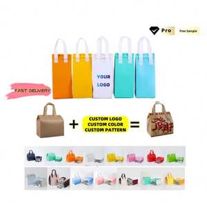 Kraft Paper Color Non Woven Thermal Food or <b>Drinks</b> Takeaway Cooler Tote <b>Pouch</b> Lunch Thermo Insulation Cooling Doggy Bags - Product Image 6