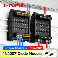 Module de bornier de terre sur rail DIN ENMG DM-L à connexion par ressort, 21-30 AWG, 8/16/32 canaux, suppression des surtensions PLC indépendante