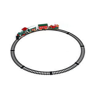 Tren eléctrico giratorio transfronterizo de Navidad con sonido y luz, se puede colgar como árbol de Navidad, tren de juguete navideño. - Product Image 5