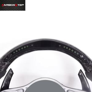 Volante de Coche de Fibra de Carbono y Cuero Personalizado con Luces LED para Benz, Gran Oferta <span class=keywords><strong>2022</strong></span> - Product Image 3