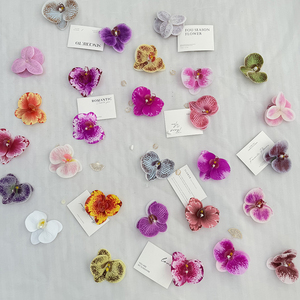 Gran oferta y alta calidad Meichang mariposa Phalaenopsis 1 escuchó planta de decoración colorida Artificial decorativa - Product Image 5