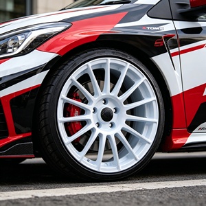 Rines Forjados Bku 5X114.3 para <span class=keywords><strong>Toyota</strong></span> <span class=keywords><strong>GR</strong></span> <span class=keywords><strong>Yaris</strong></span> GR86 Honda Fit de 17, 18 y 19 Pulgadas, Blancos, Multirradio, para Autos de Carreras - Product Image 1