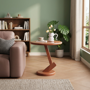 Modern Round Wood <b>Coffee</b> <b>Table</b> <b>Midcentury</b> Design Living Room Furniture Decorative Side <b>Table</b> - Product Image 2